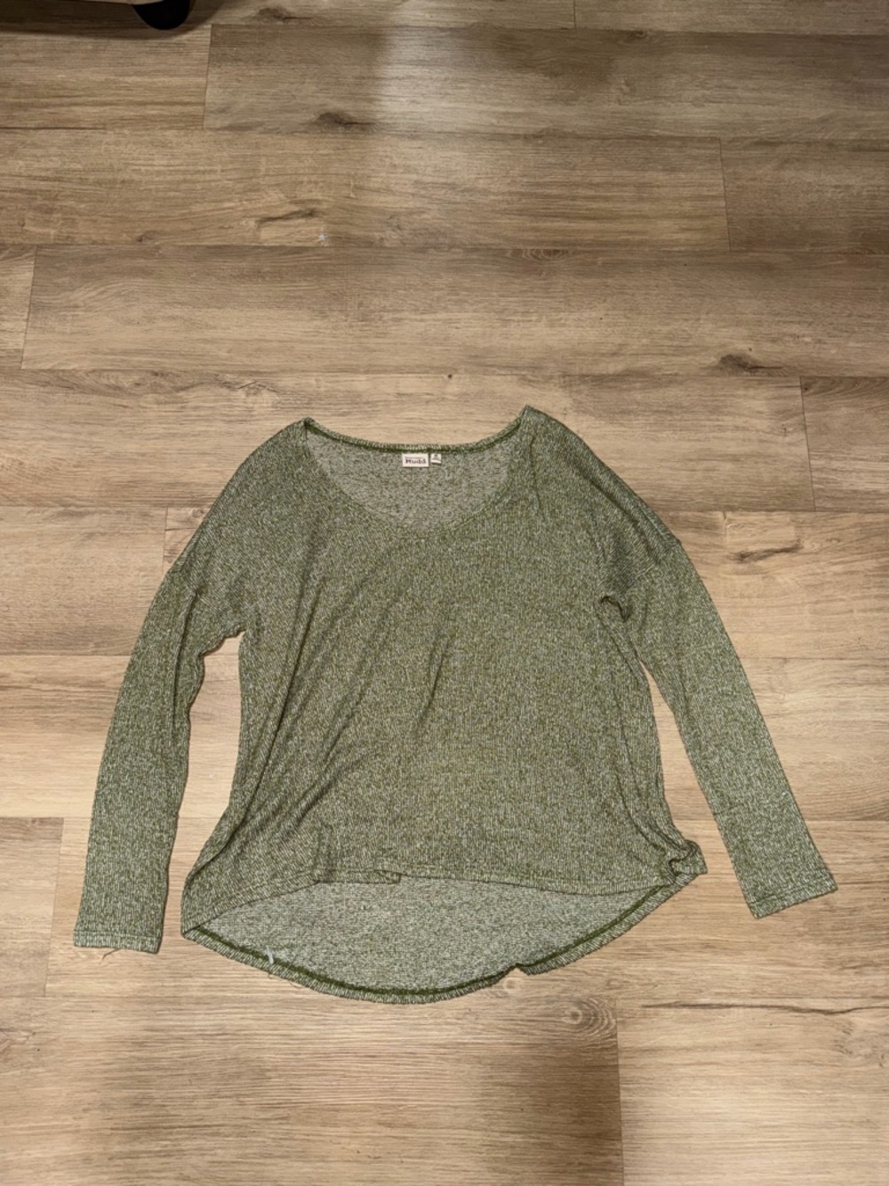 Mudd Olive Green Scoop-Neck Long Sleeve Top